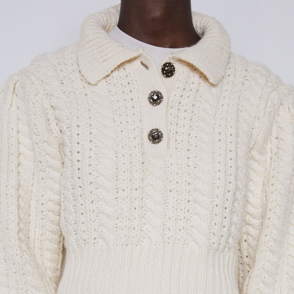 ZARA | Bloggers Fave Cropped Cable Knit Sweater - Picture 9 of 16